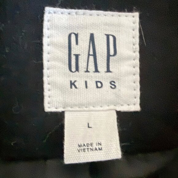 GAP Kids Classic Black Wool Winter Coat – Size L - Picture 5 of 5